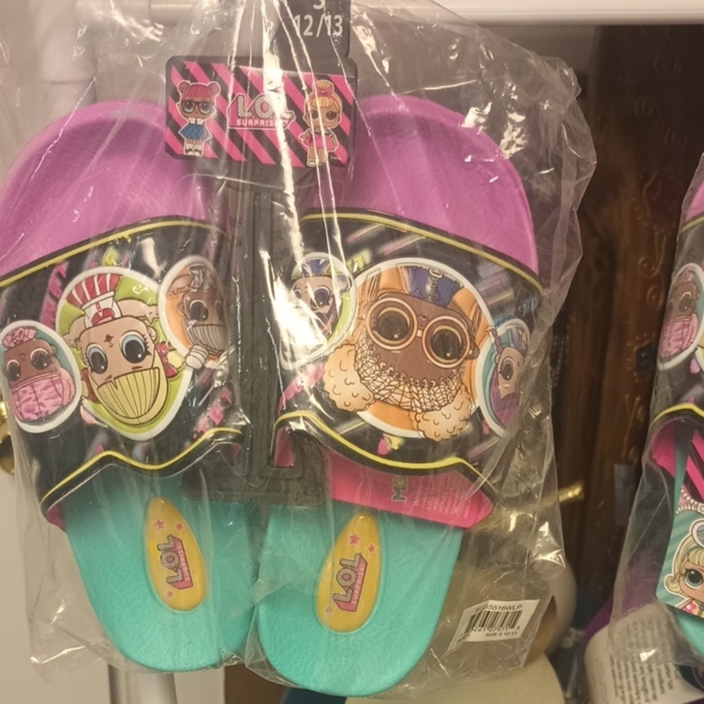 L.O.L. Surprise! Purple and Aqua Kids Sandals
